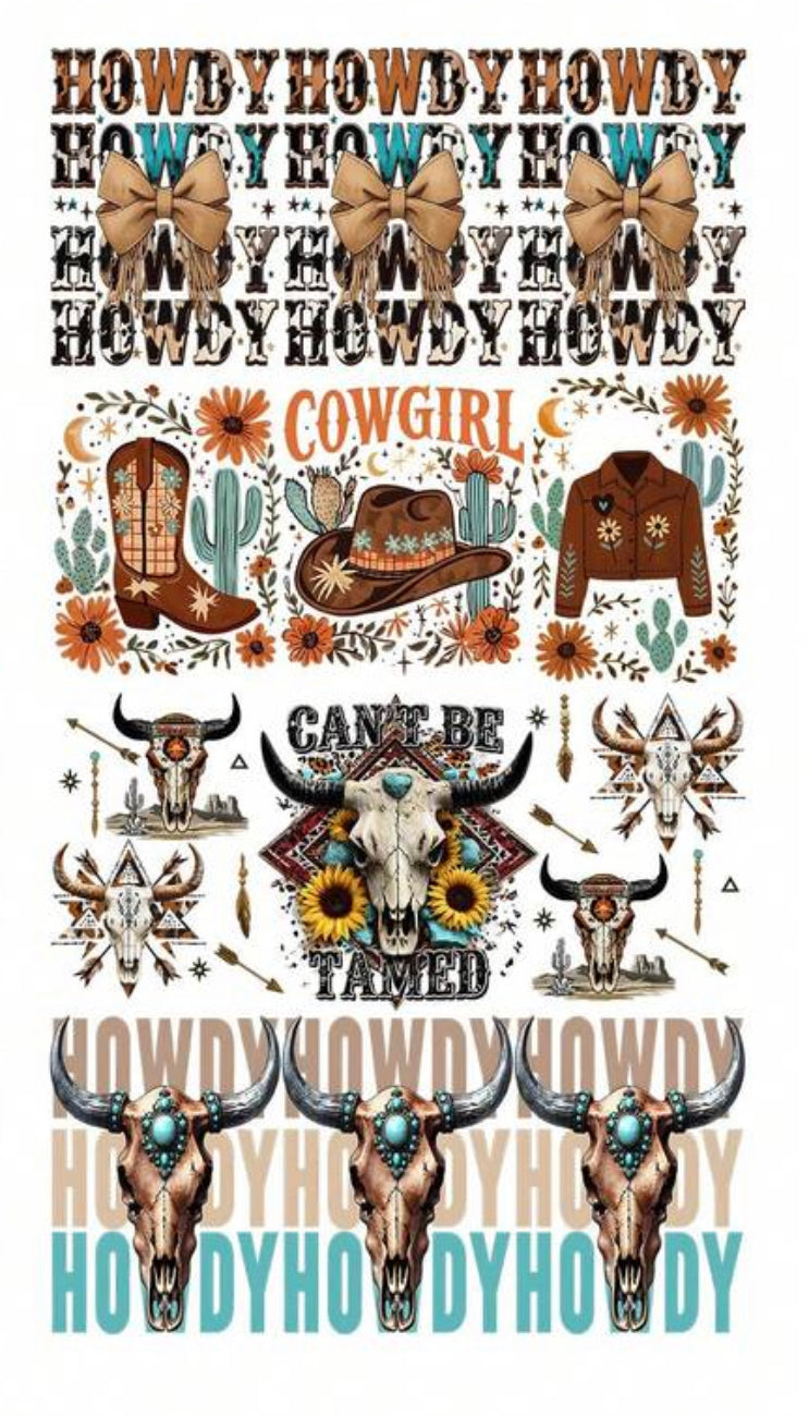 Cowgirl decal