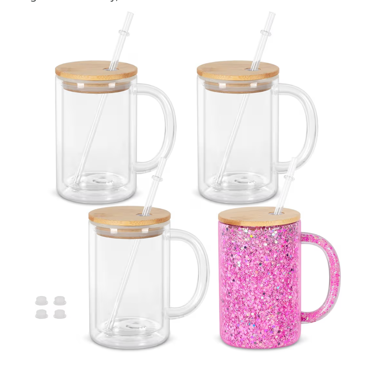 16oz Glass Snowglobe Mug
