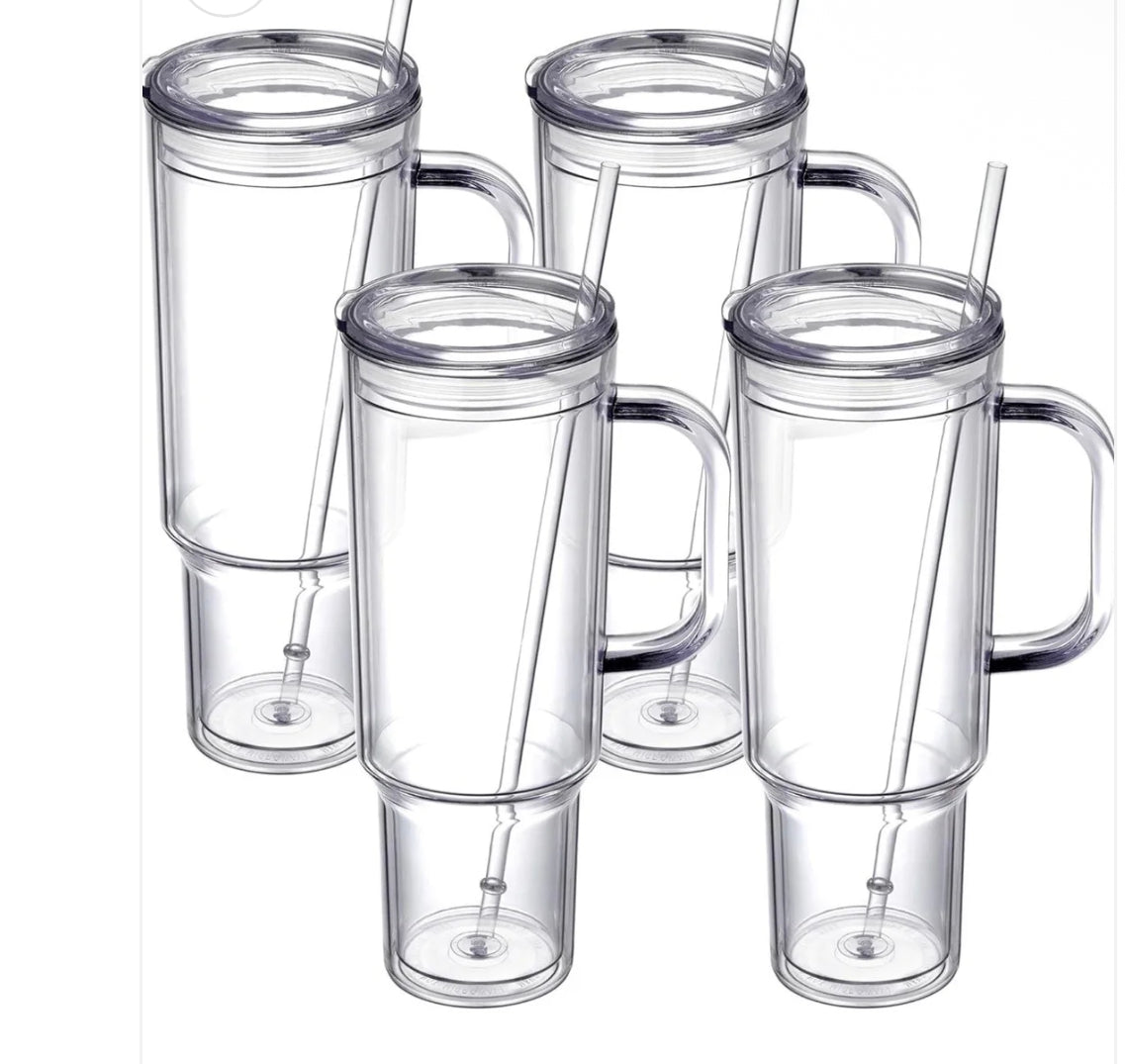 40 oz Acrylic snowglobe cup