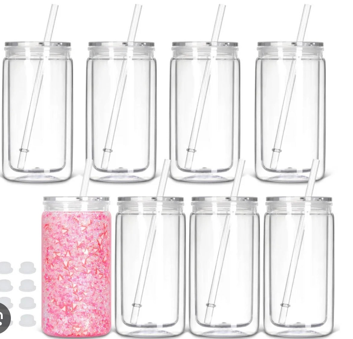 16 oz Acrylic snowglobe cup