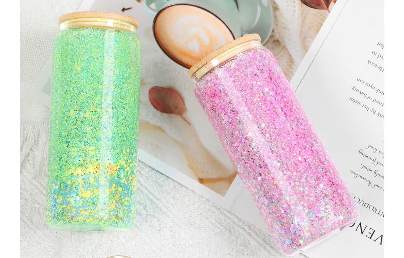 20oz Glass Snowglobe Cup
